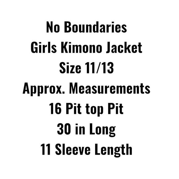 No Boundaries Juniors Golden Floral Kimono Top Size L - Picture 4 of 13